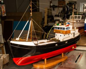 model side trawler fishing boat