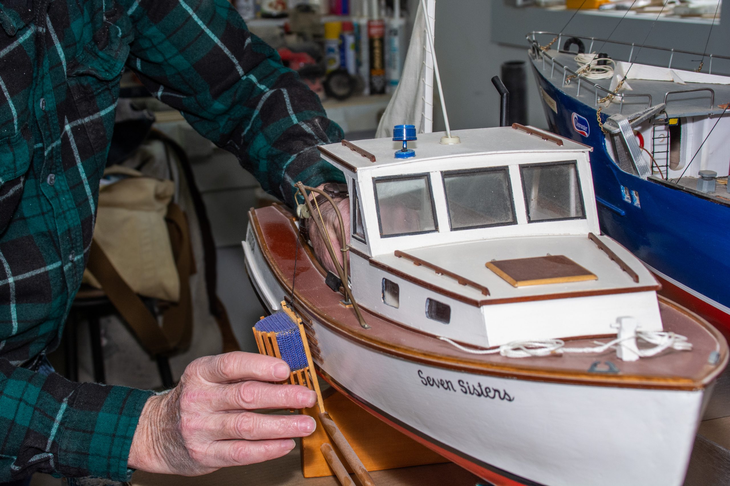 The Seven Sisters was made for Kevin's father who gave it to his wife. Both passed away and the boat returned to Kevin who gave to one of his granddaughters.