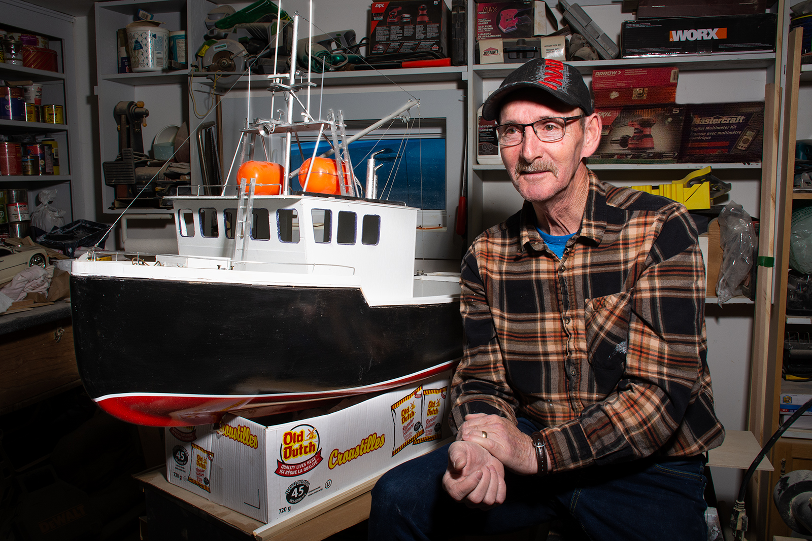 Kevin has made 100 or more model boats in the last 15 years. He would like to see the hobby catch on again.