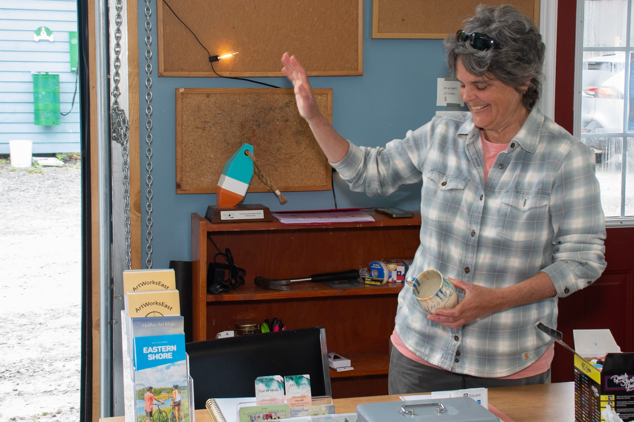Sue Mitchell is the treasurer for the group. She said when she retired she looked for groups where her technical expertise could be of use. “And ArtWorks East fits into that in terms of spreading arts and providing resources for artists to sell."